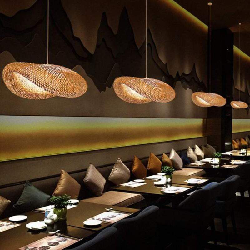 ZenBamboo LED Hänglampa Bollar av Bambu för Sovrum