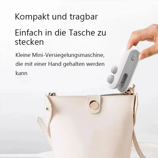Carvallo - Mini-påseförseglare, Bärbart 2-i-1-verktyg