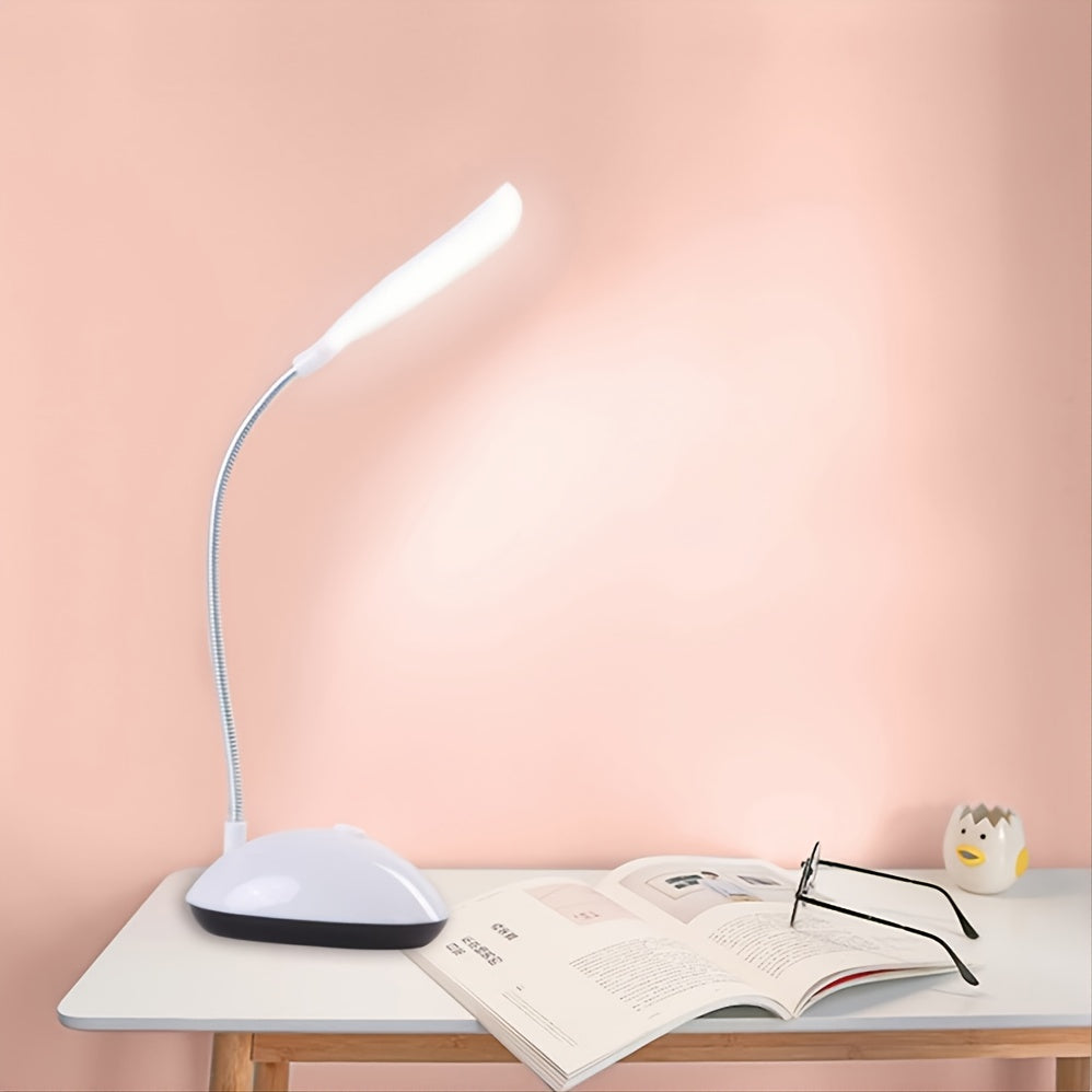 FlexiGlow - LED Svanhals Skrivbordslampa på AAA Batterier för Ögonskydd