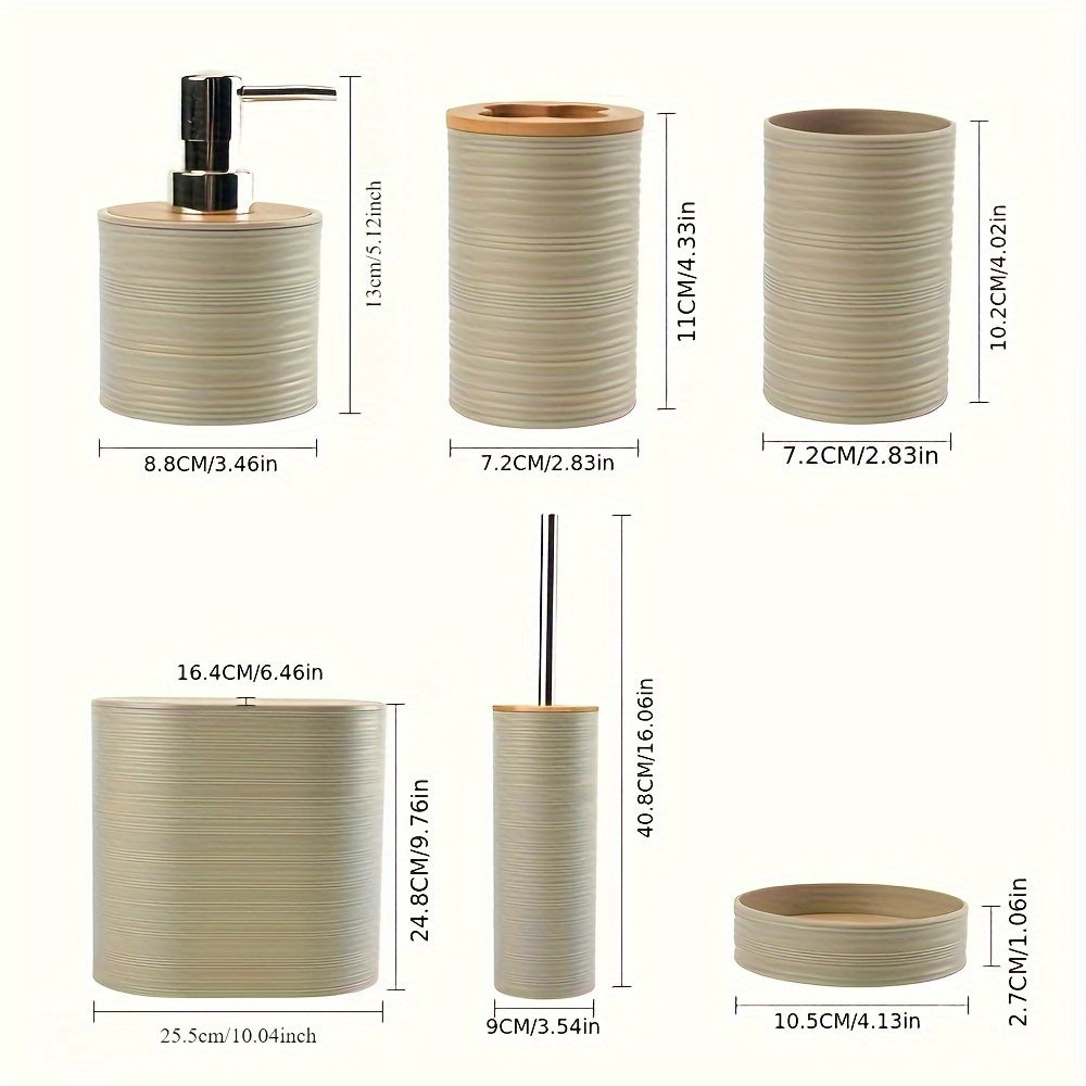 Modern badrumset med bambuakenter – Organiserat och elegant i ett