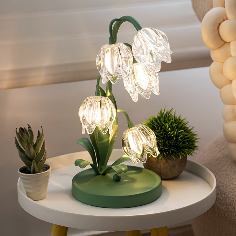 BellBloom - Elegant Bellflower LED Bordslampa