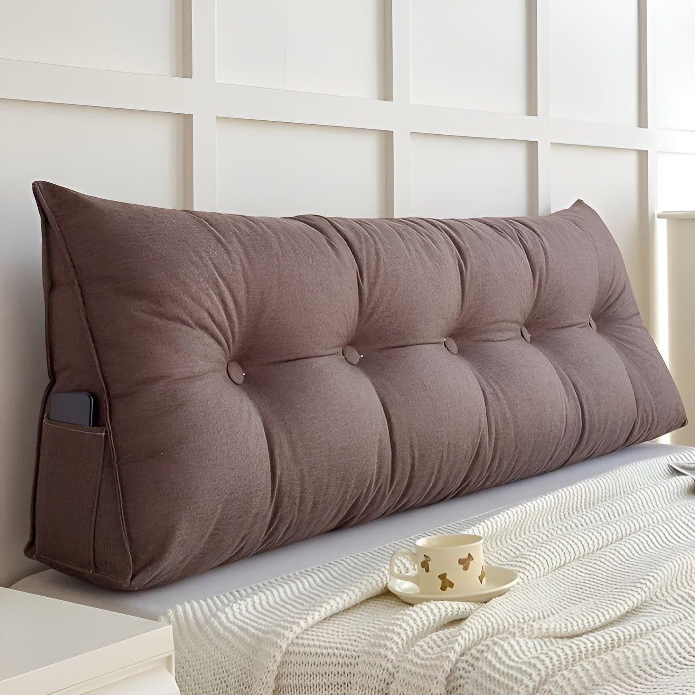 PlushTriangle Kudde – Andas Linne Triangulär Ryggkudde