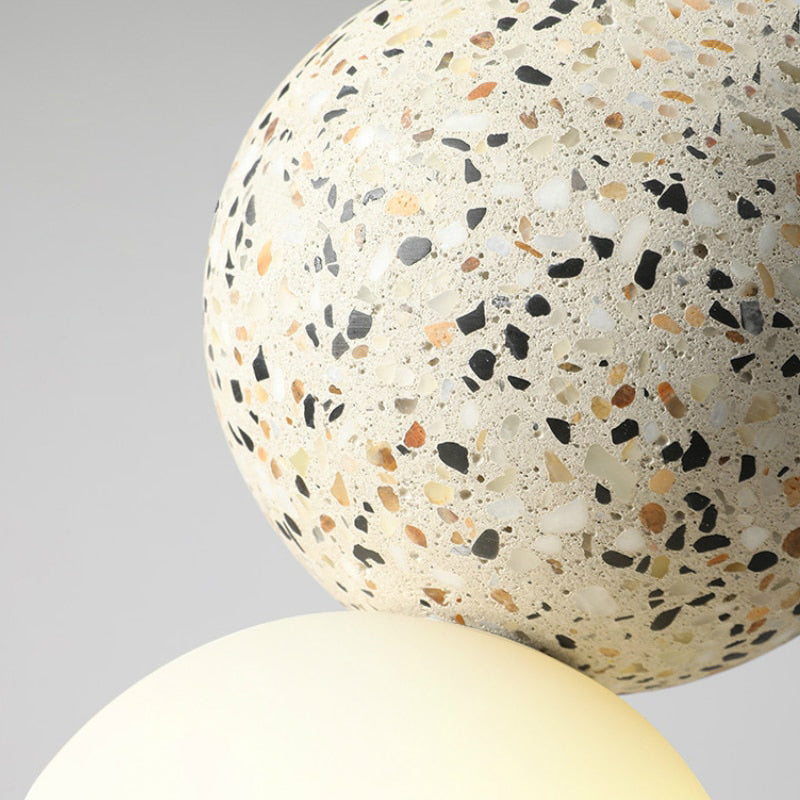 LumoSphere - Modern LED Hänglampa Svart Vit Glas