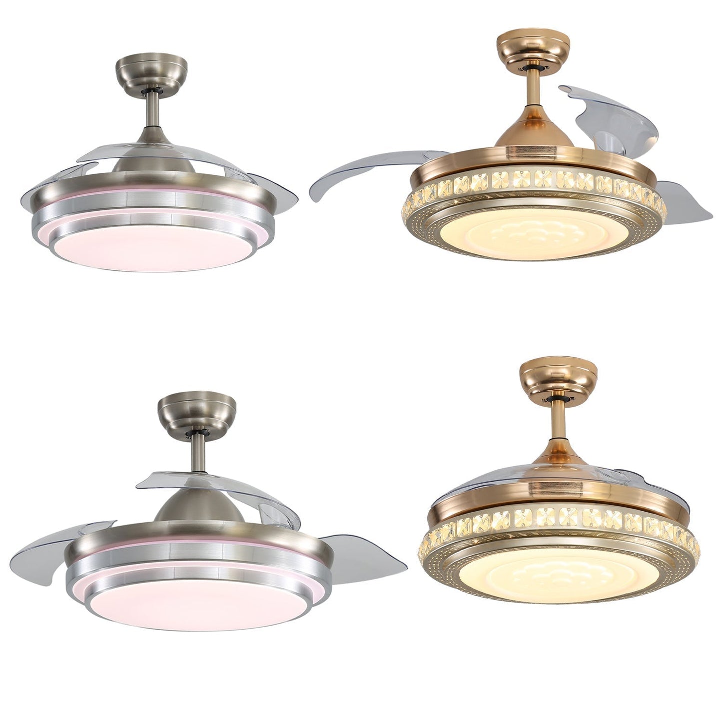 Uppträda takfläkt 42" med dimbar belysning & fjärrkontroll