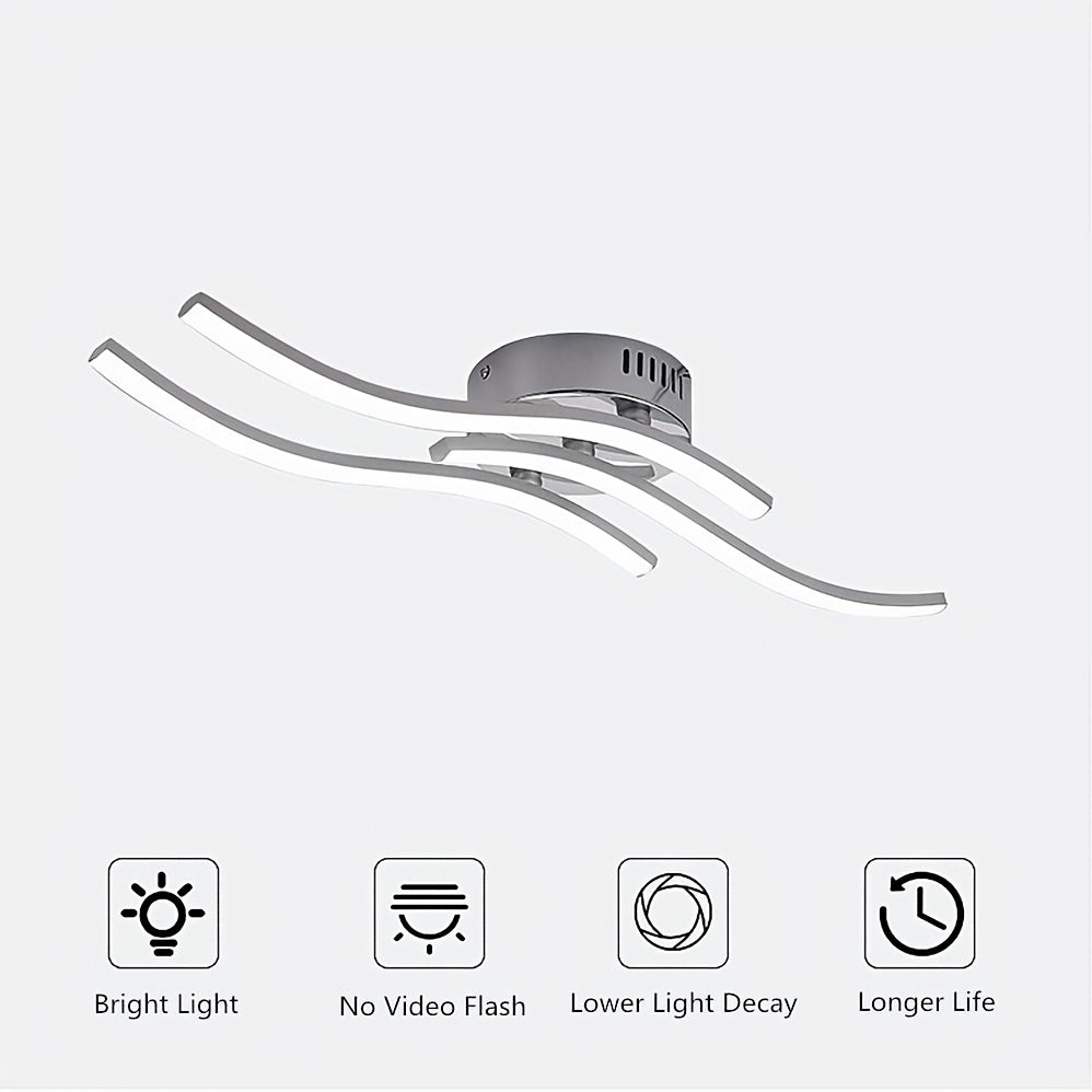 LumaCurve - Dimbar LED Plafondlampa med Elegant Kurvdesign