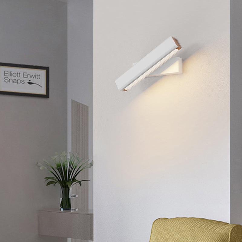 Aqsa Modern LED Vägglampa Inre Dimmbar Rektangulär Metall/Trä Vardagsrum