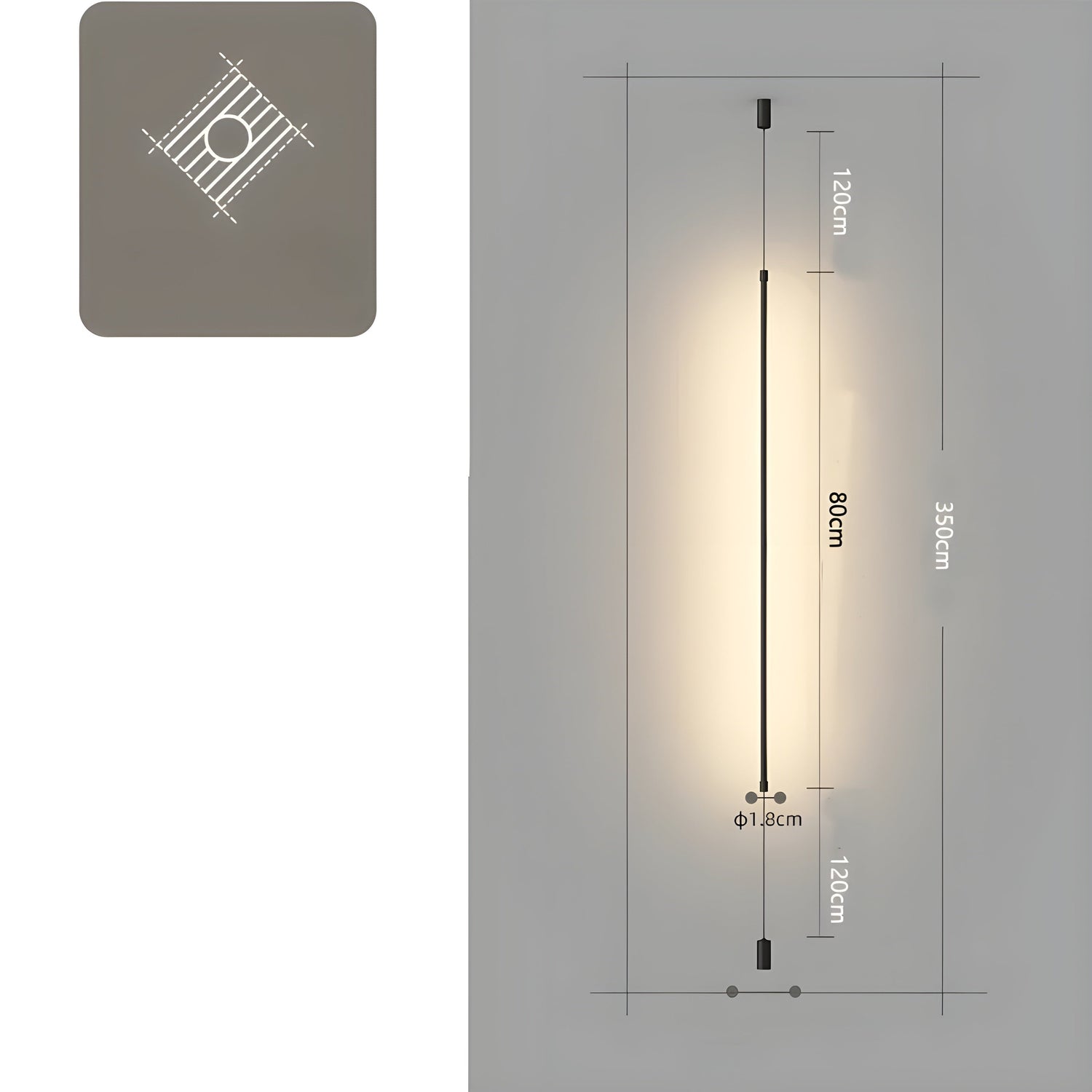 Slim LED golvlampa – Minimalistisk design för en mysig boendestämning