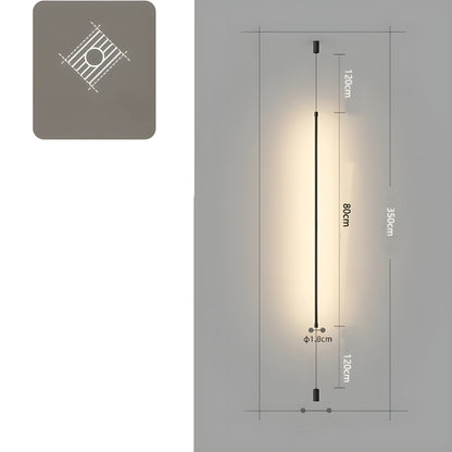 Slim LED golvlampa – Minimalistisk design för en mysig boendestämning