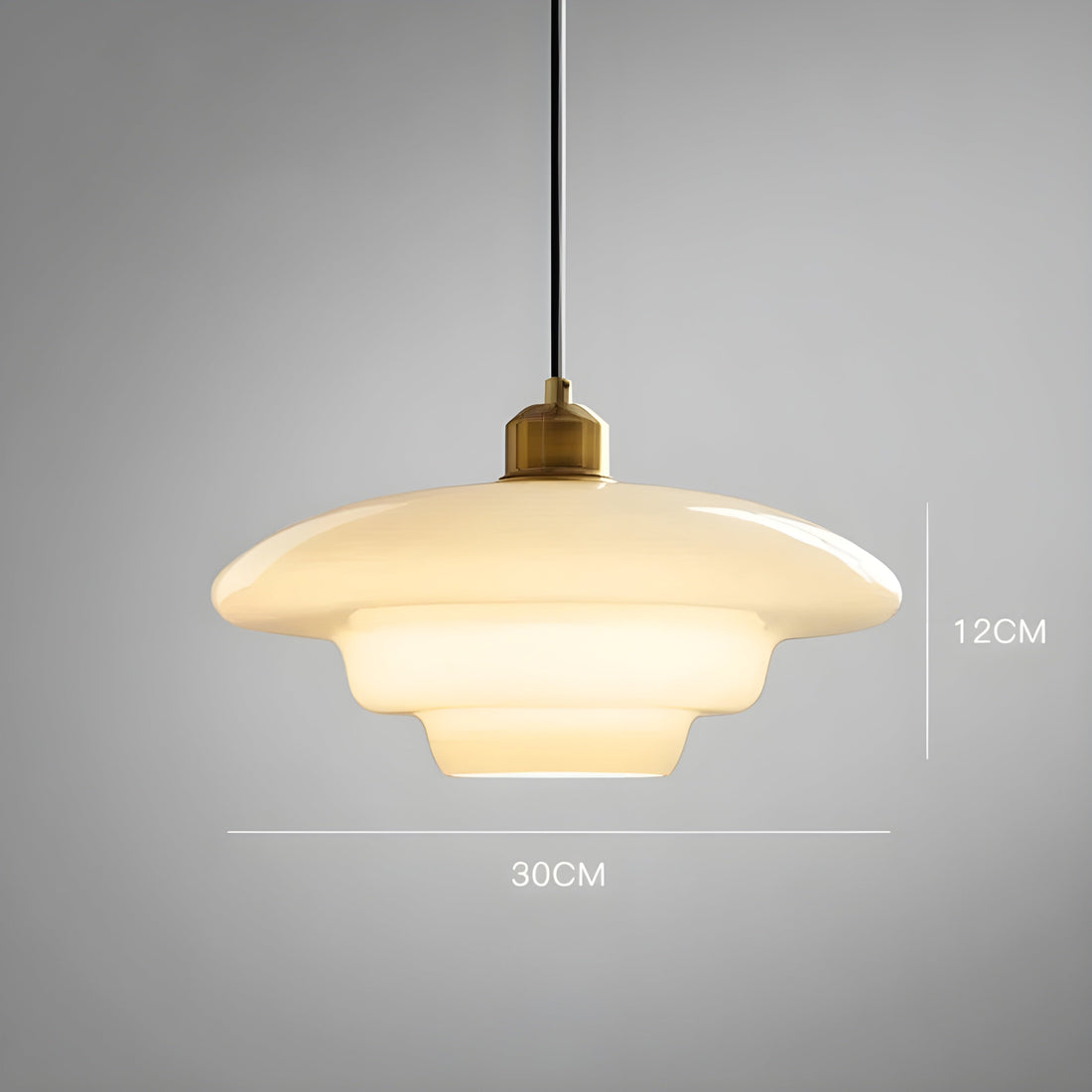 IvoryGlow Light - Modern hänglampa i elfenbensfärgad glas