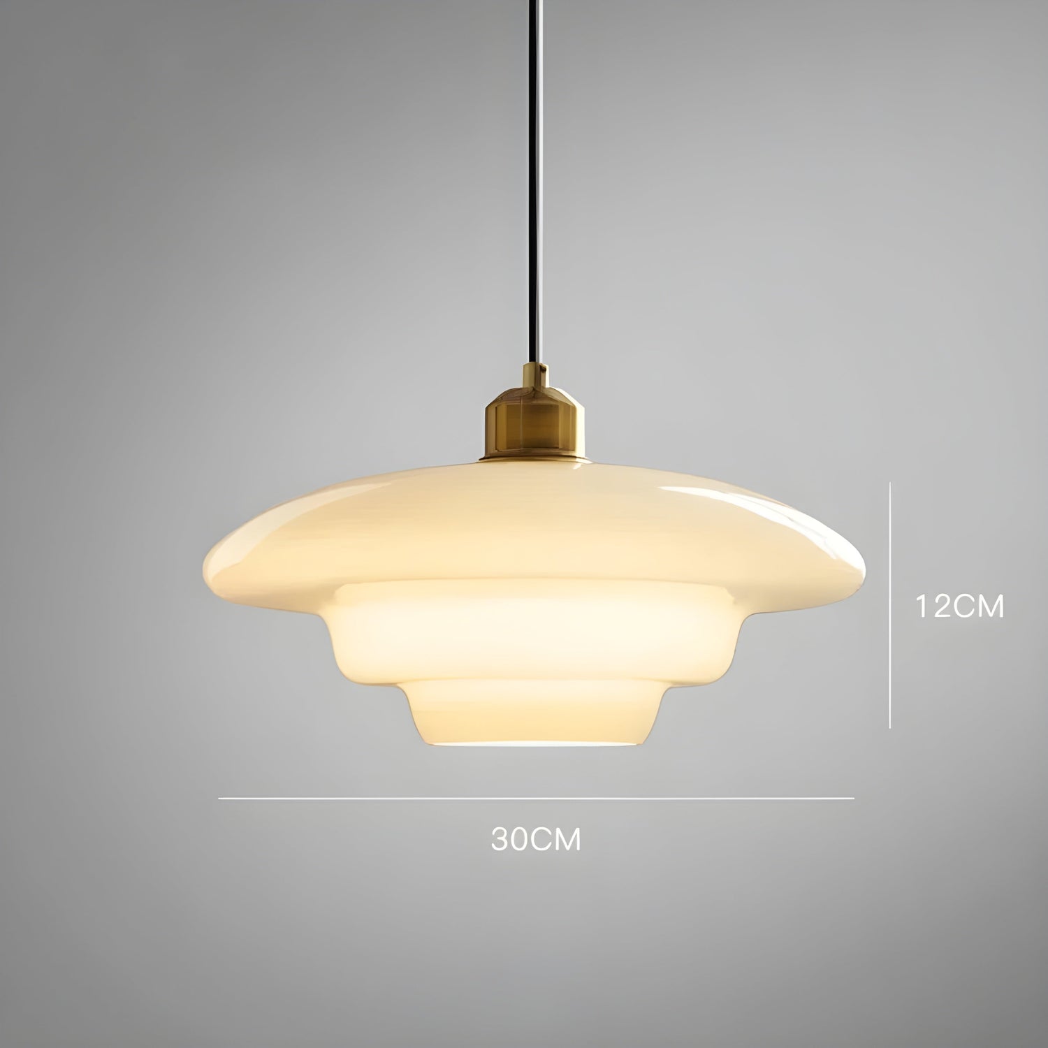 IvoryGlow Light - Modern hänglampa i elfenbensfärgad glas