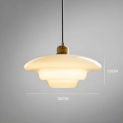 IvoryGlow Light - Modern hänglampa i elfenbensfärgad glas