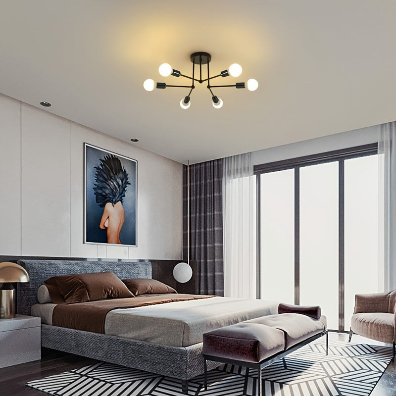 RetroLampa - Industriell 6-armad Taklampa