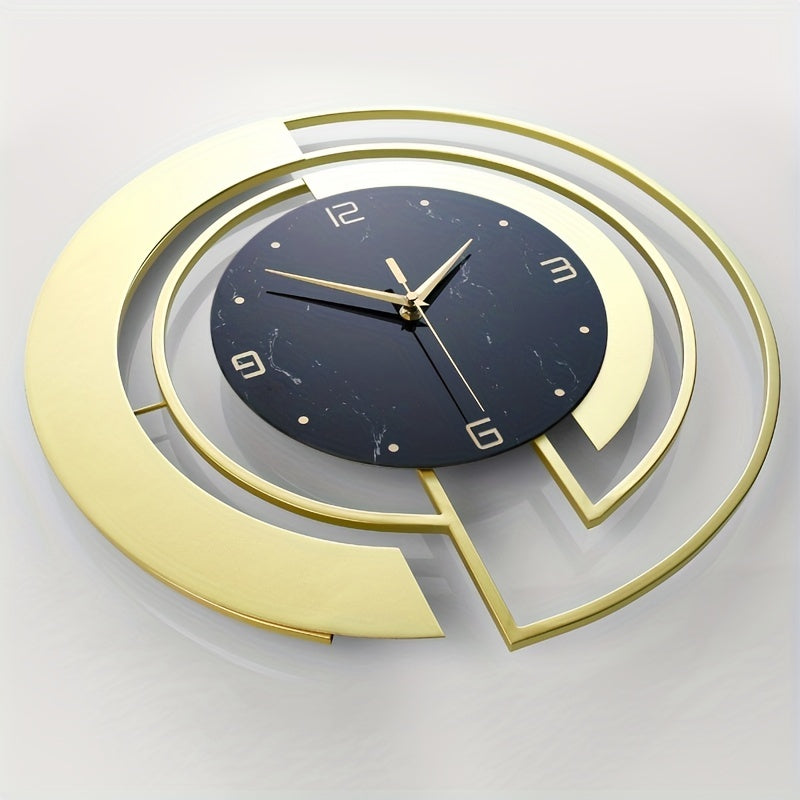 LuxuryTime - Modern Metallväggklocka, 18 tum