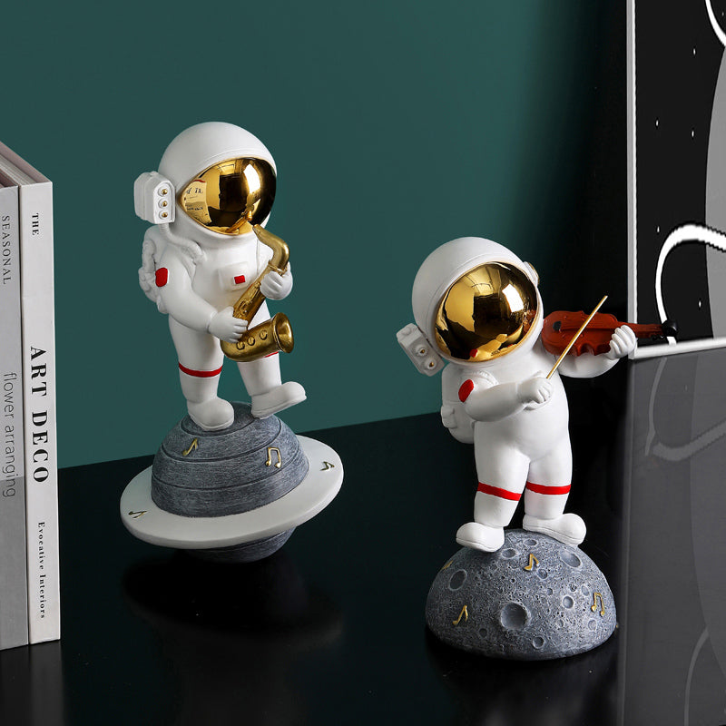 Astronaut Jazz Band Dekorativ Konstverk för Unik Heminredning