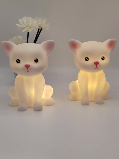 KittyGlow - Söt Kattunge Bordslampa med LED-ljus och Batteridrift
