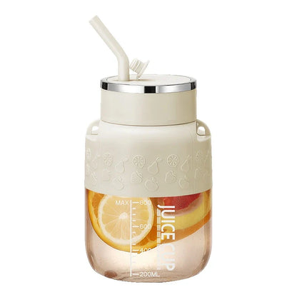 2in1 Flaska Mixer med Drickstrå 800ml - Perfekt för På Språng!