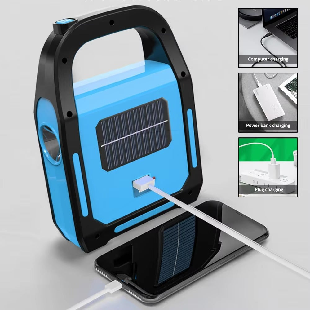 Carvallo LumaForce 3-i-1 | LED-Lampa &amp; Powerbank | Sol- &amp; USB-laddning | Vattentät &amp; Stötbeständig