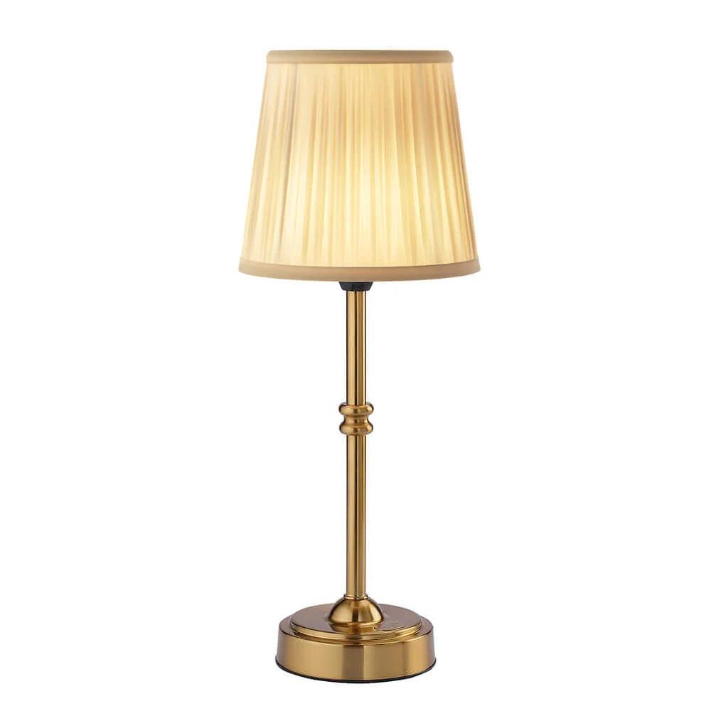 Trådlampa med retro tygskärm