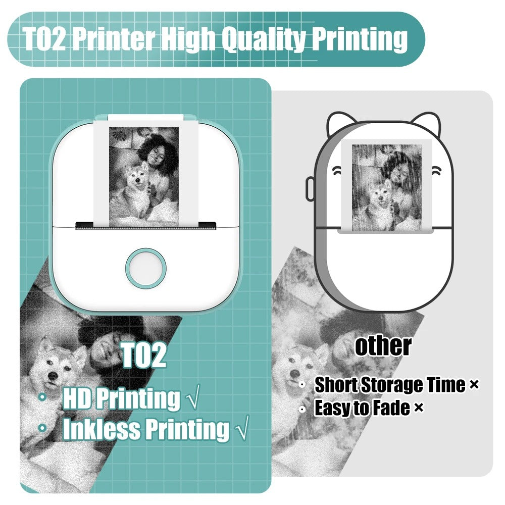 Portabel Mini Skrivare - Den Snabba Fotoprinter