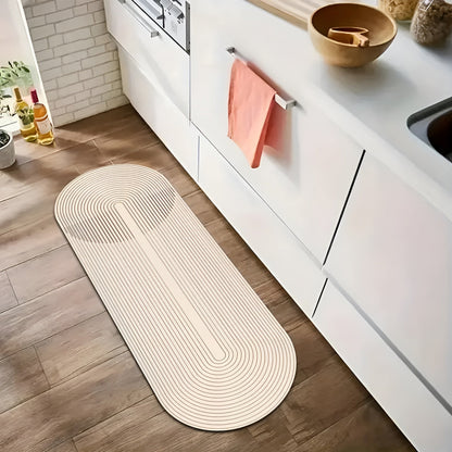 Diatomit-Badrug – Absorberande och Halkfri | Mjuk &amp; Lätt att underhålla för Bad, Kök &amp; Hall