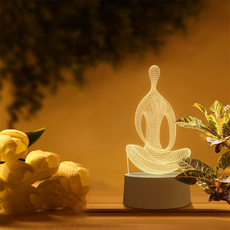 ZenLight - 3D Yoga Nattlampa med USB-anslutning