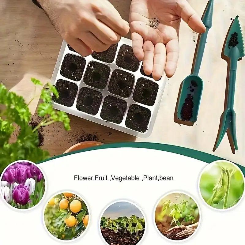 Carvallo Indoor Odling Set | Med LED Växtljus & Justerbart Fukt skydd | 36-Cells Såstation | Inkl. Tillbehör