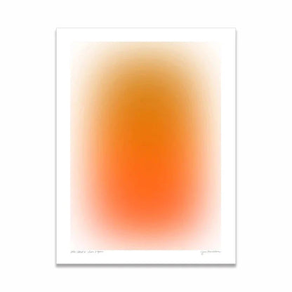 Abstrakt Dizzy Blå &amp; Orange Leinärtryck Modern Konst