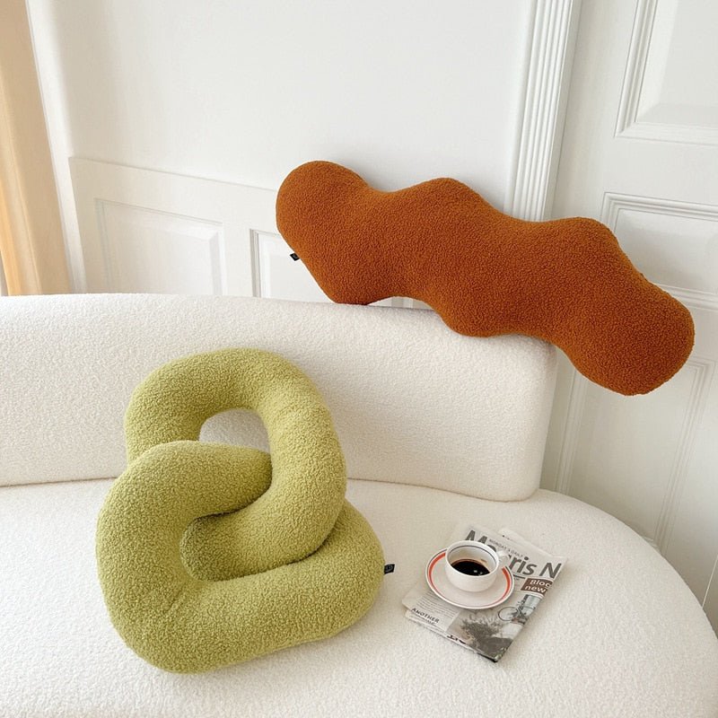 Abstract Formad Soffkudde i Plush Vågig Design