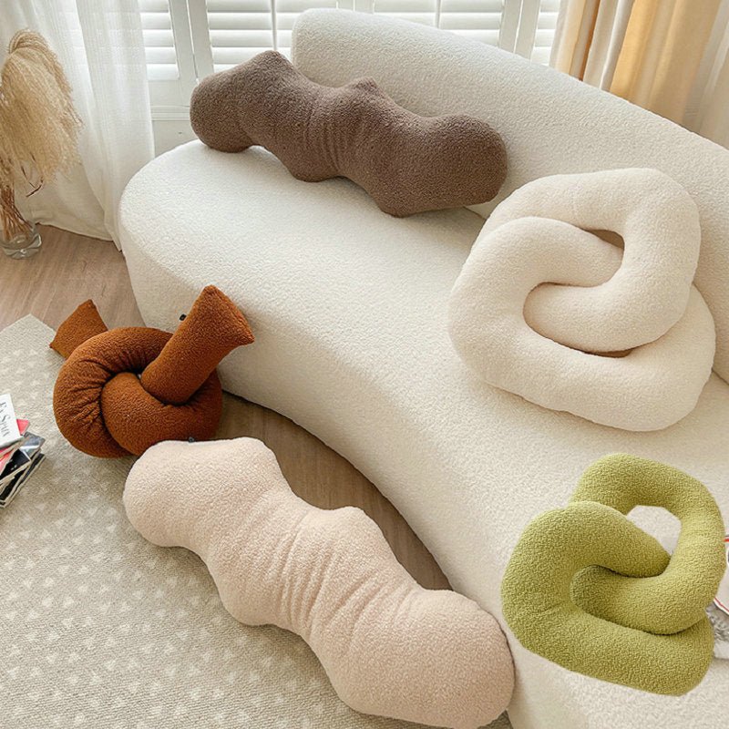 Abstract Formad Soffkudde i Plush Vågig Design