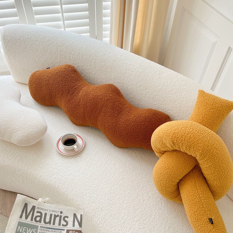 Abstract Formad Soffkudde i Plush Vågig Design