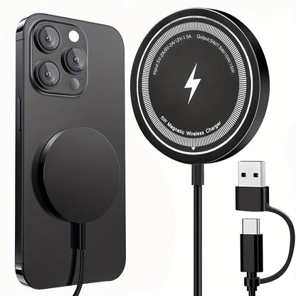 Trådlös Magnetisk Telefonladdare med USB-kabel