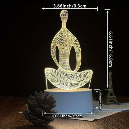 ZenLight - 3D Yoga Nattlampa med USB-anslutning
