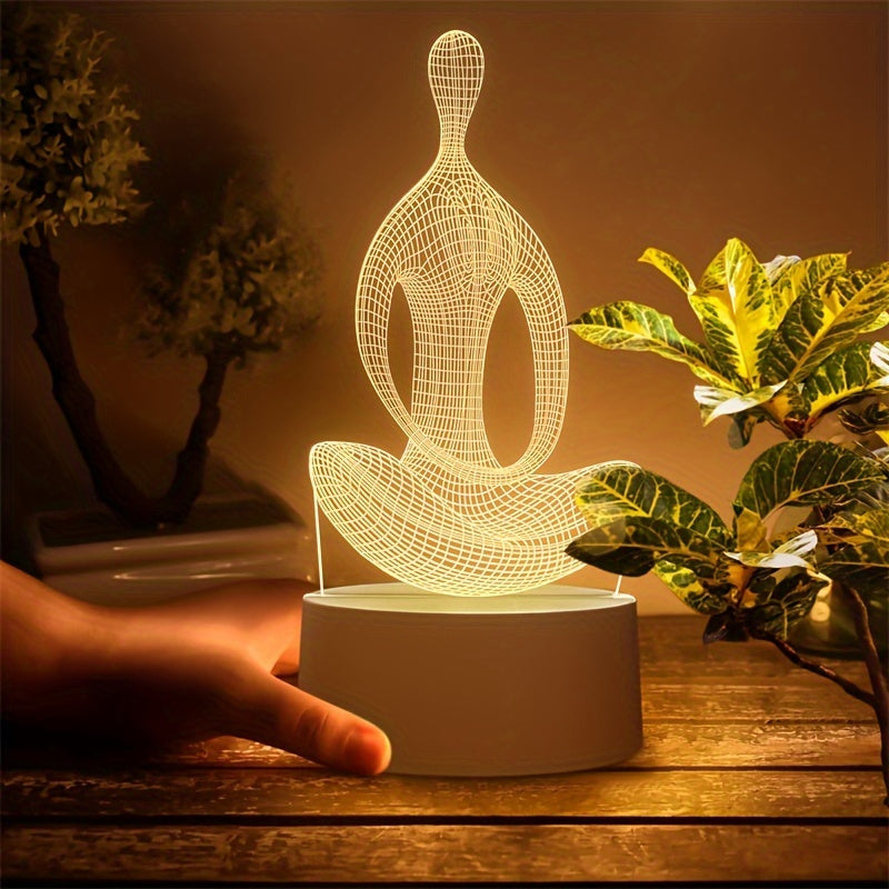 ZenLight - 3D Yoga Nattlampa med USB-anslutning