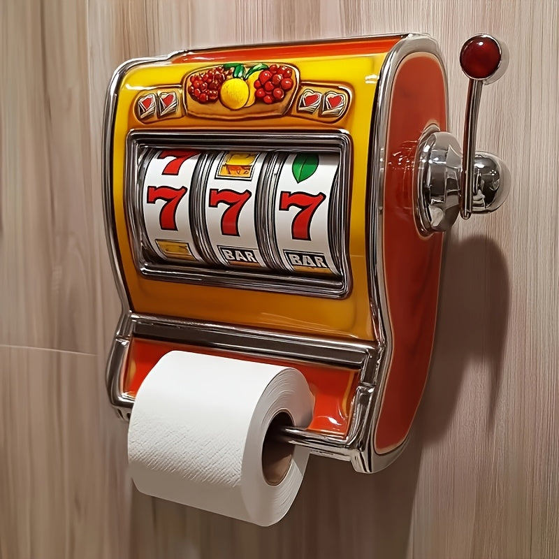 Jackpot Toalettpappershållare – Spelautomatdesign &amp; Väggmonterad