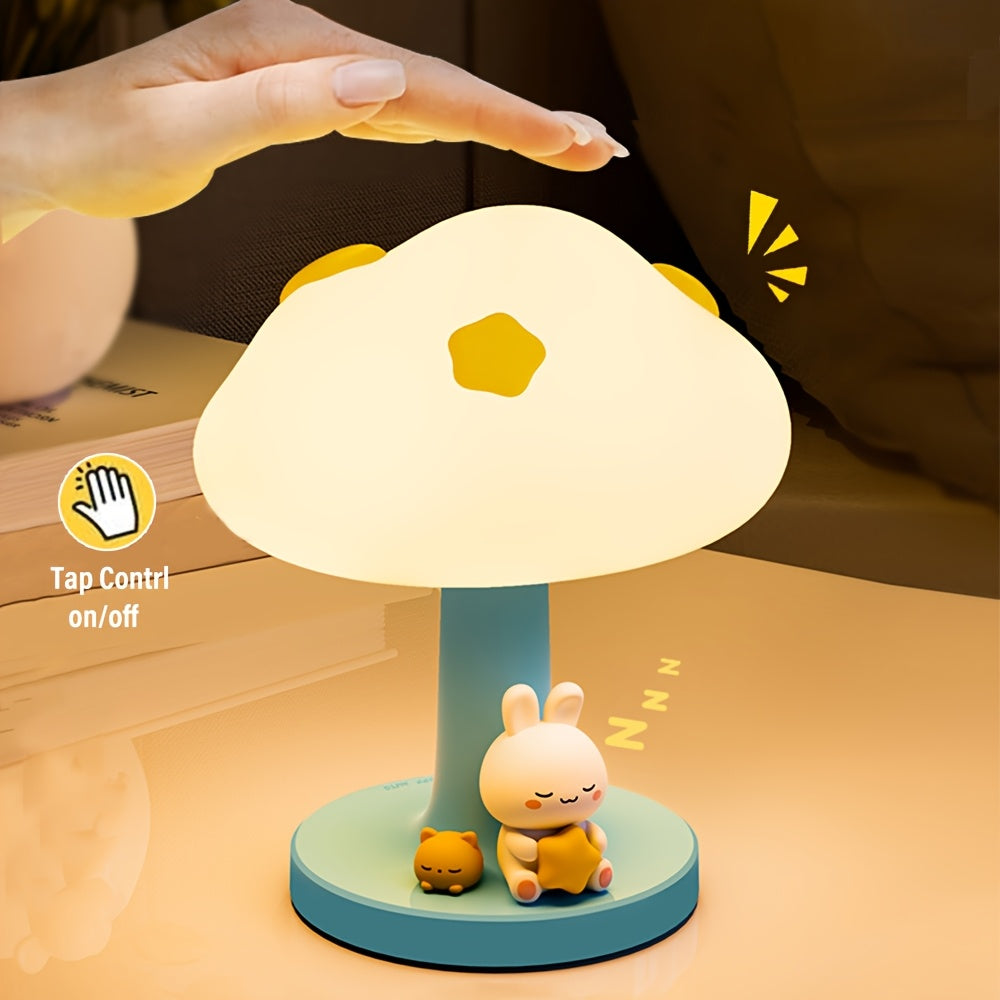CozyCloud - USB Laddningsbar Silikon Bordslampa med Dimbart LED Ljus