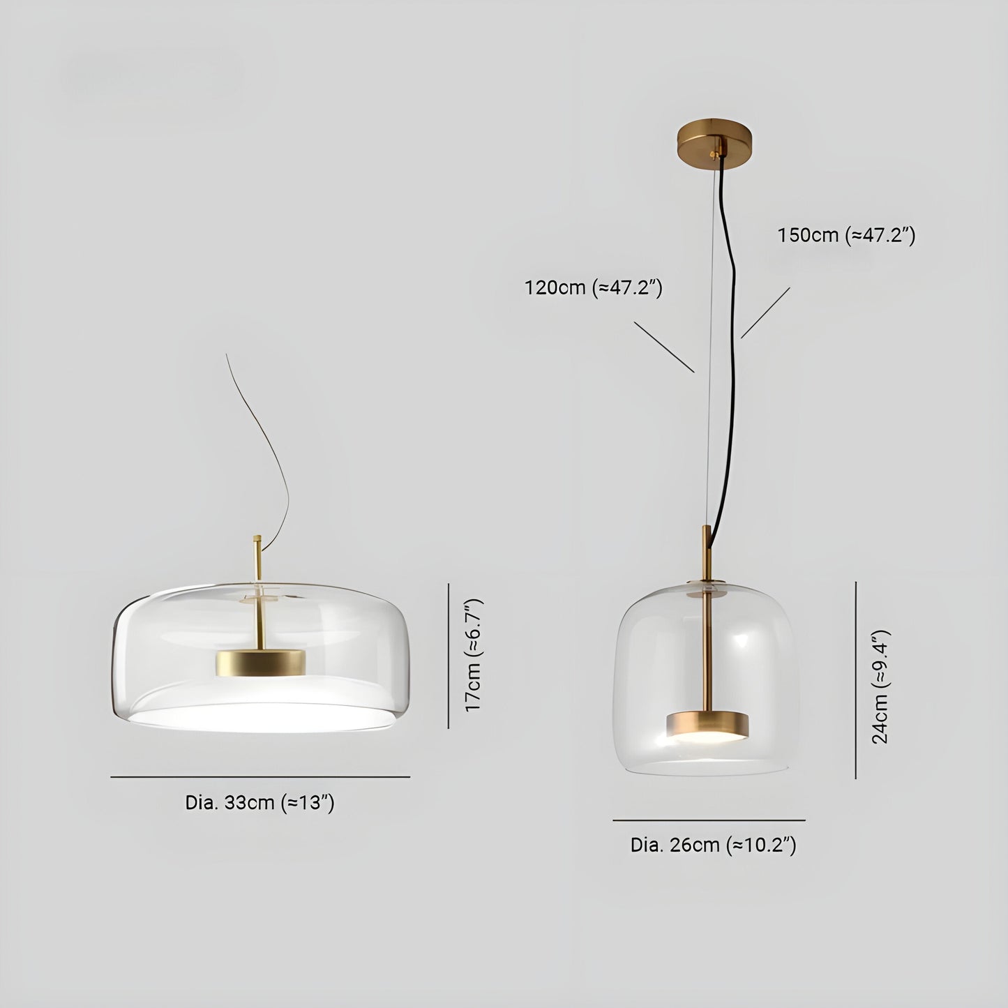 LED-hänglampa i glas - retrodesign med varmt ljus för matsal och kök