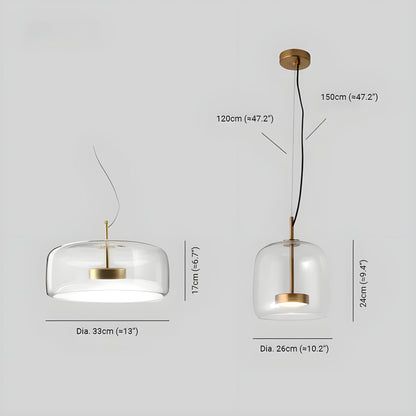 LED-hänglampa i glas - retrodesign med varmt ljus för matsal och kök