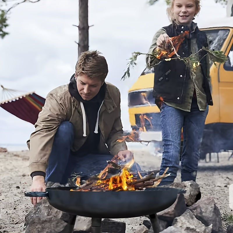 Carvallo Gusseisen Eldstad | 57,5 cm Ø | Robust & Multifunktionell | För Trädgård, Terrass & Camping