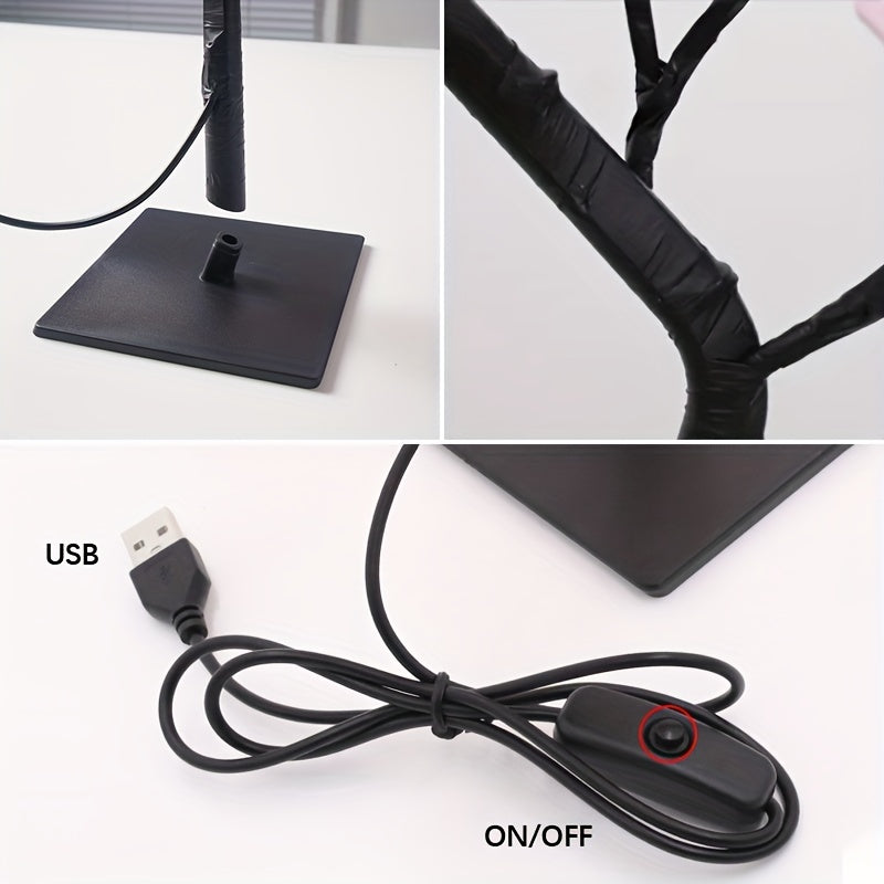 RozenLicht - LED Blomsterbordslampa med USB, Stämningsbelysning
