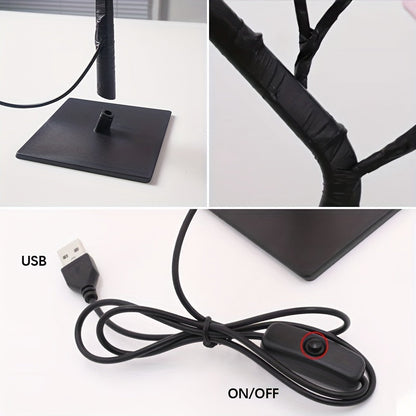 RozenLicht - LED Blomsterbordslampa med USB, Stämningsbelysning
