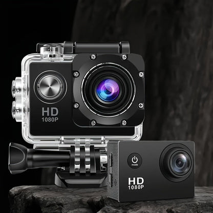 Actionkamera med HD-video och vidvinkelobjektiv