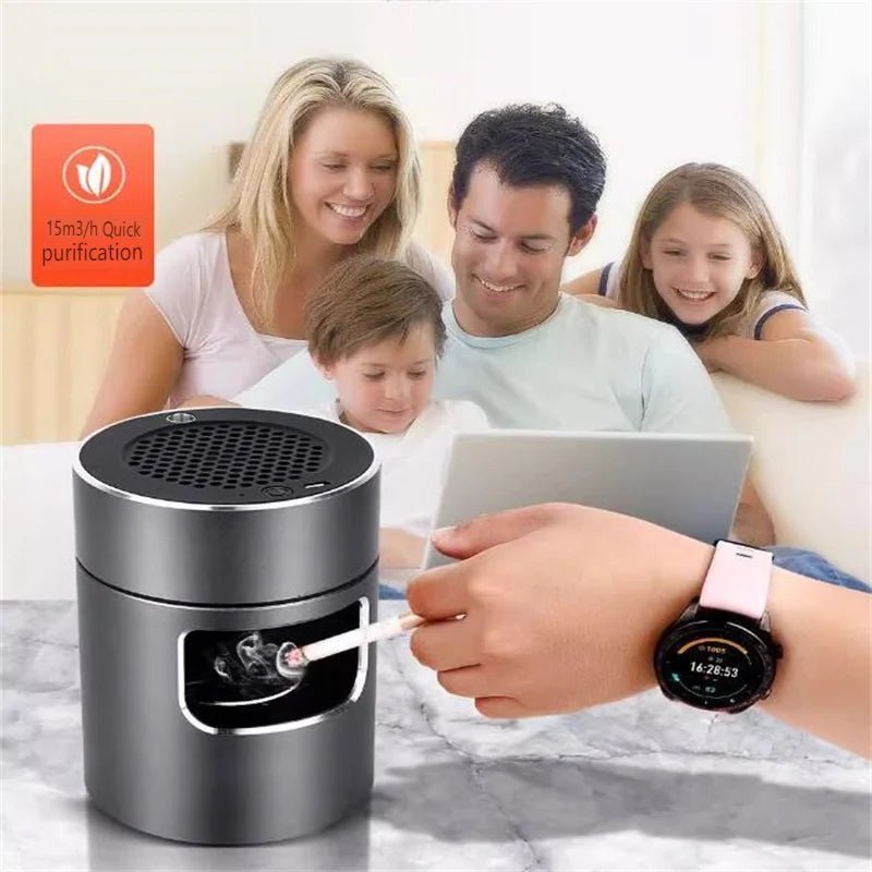 AEROCLEAN – Intelligenta rökfria askkoppar med uppladdningsbart batteri och HEPA-filter