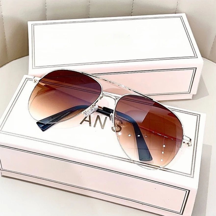 AEROVIEW SHADES – Gradient Pilot Solglasögon med UV400-skydd för män