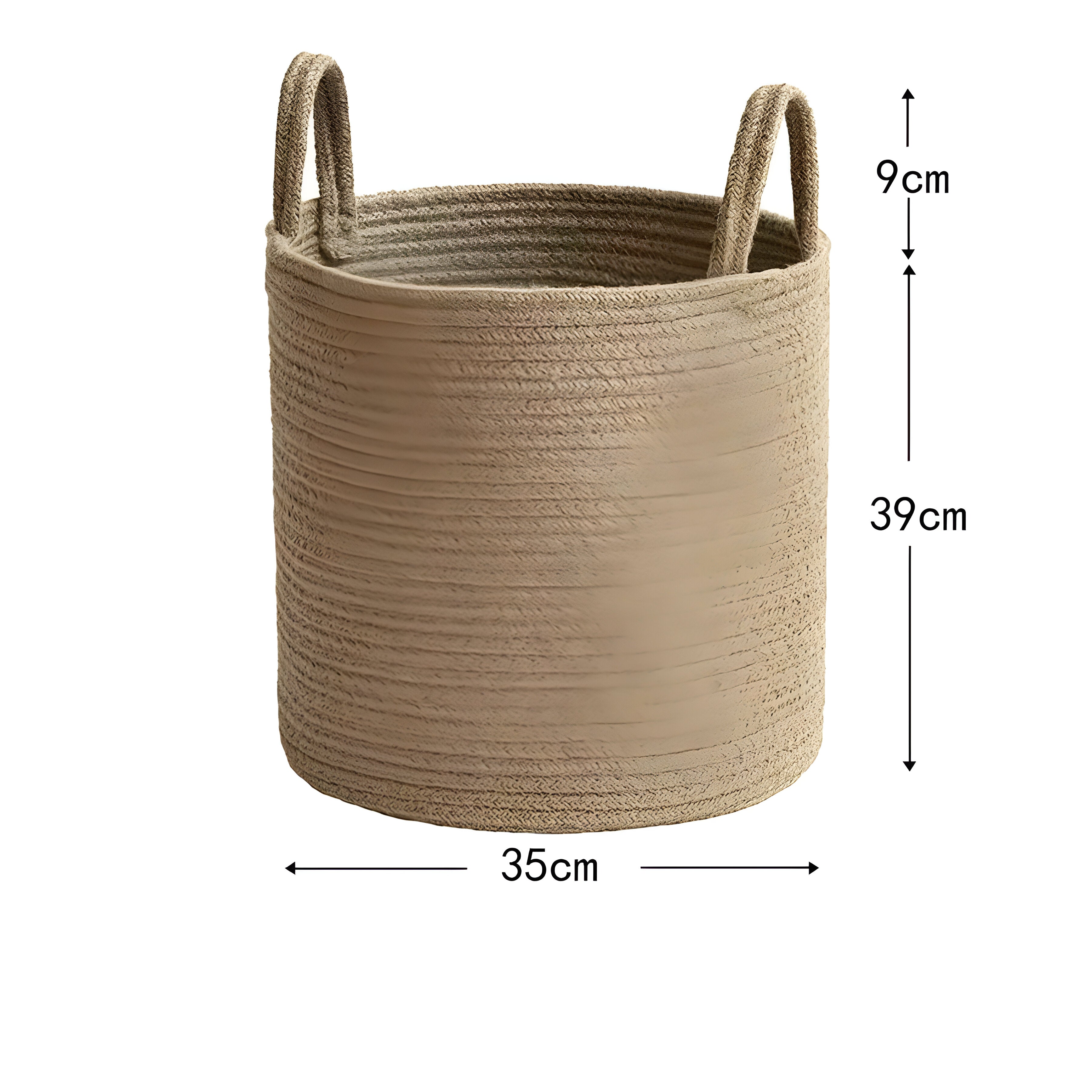 HearthWeave Korg - Fällbar, Handflätad Rep Korg