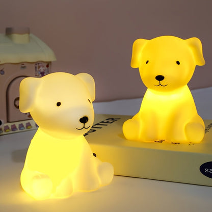 PuppyGlow - Söt Tecknad Hundlampa med Varmt Ljus för Rumsinredning