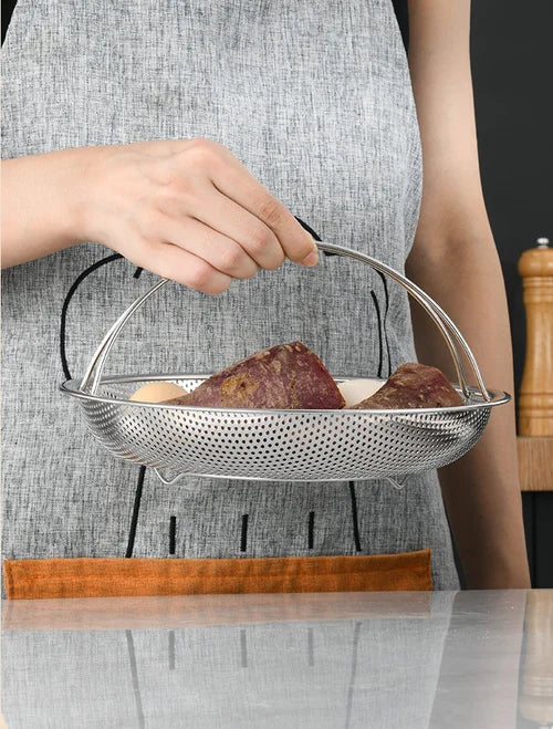 Carvallo - Allt-i-ett rostfri ångkokare med handtag