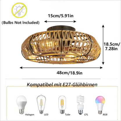 Handvävd Rattankrona – Zen Stil och Funktionalitet