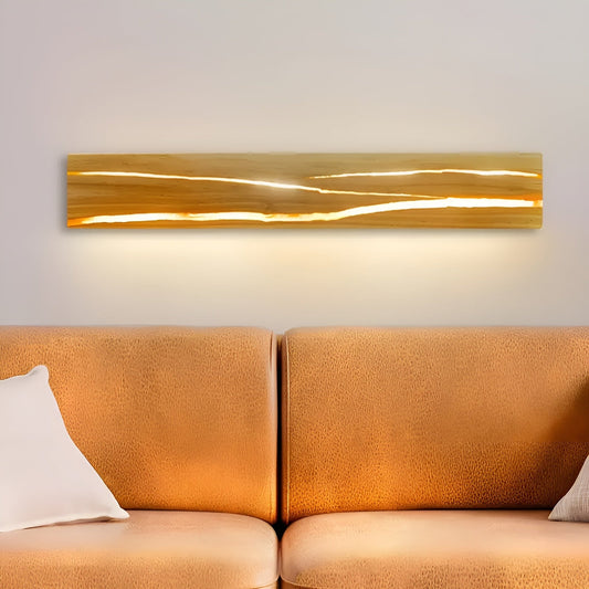 LED Vägghylla i trä – Modern design för vardagsrum och sovrum