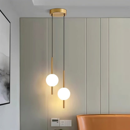 LED-Hänglampa med akrylkula – Dekorativt klart belysning för bostadsutrymmen