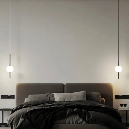 LED-Hänglampa med akrylkula – Dekorativt klart belysning för bostadsutrymmen
